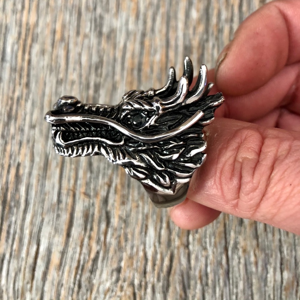 Stainless Steel Dragon Ring - Picture 3 of 8